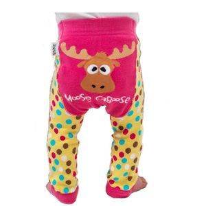 Polka dot tights footless yellow moose caboose lazy one 18-24m